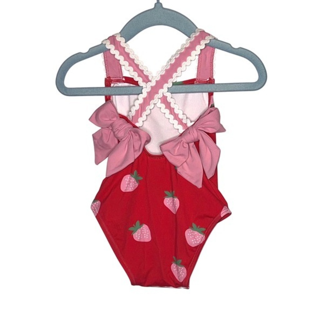 TBBC The Beaufort Bonnet Company Taylor Bay Bathing Suit Sanibel Strawberry 0-6M